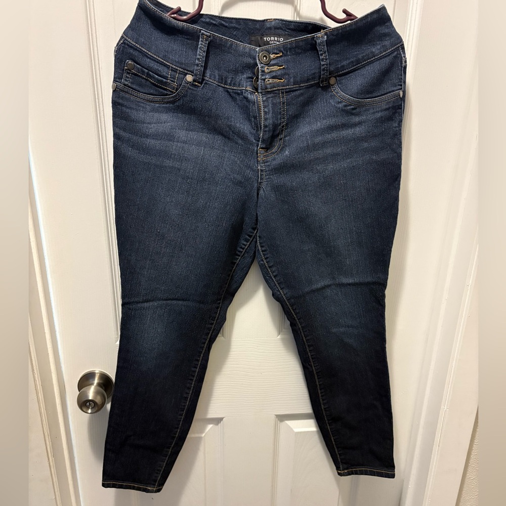 Torrid Dark Blue Ankle Jeans